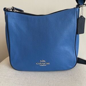 Coach crossbody bag in beautiful blue leather.